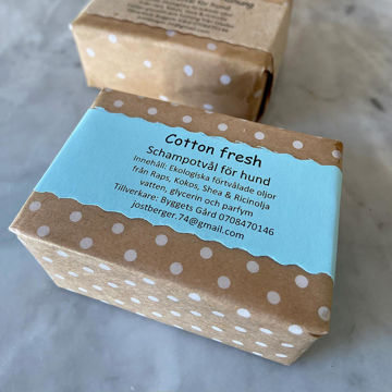 Visa detaljer för Cotton fresh - handgjord hundtvål 100 gram Hundtvål Cotton Fresh