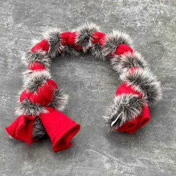 Fuskpälsfläta Bild på Kampfläta i fuskpäls och fleece - 40 cm