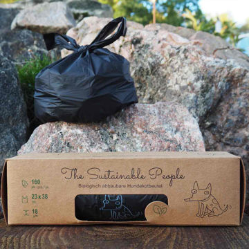 Visa detaljer för 160 bajspåsar med handtag, komposterbara Dessa bajspåsarna från the sustainable people kommer på en stor rulle. Bajspåsarna har handtag att knyta med.