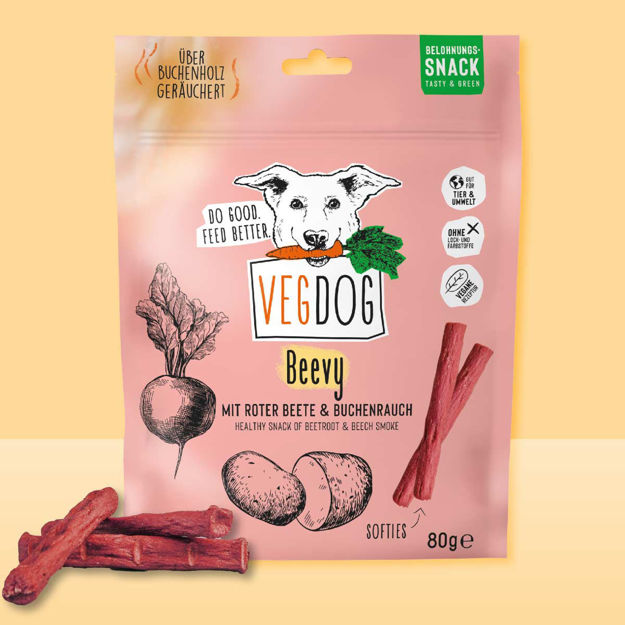 Bild på Beevy Rödbeta - Vegdog - veganskt hundgodis