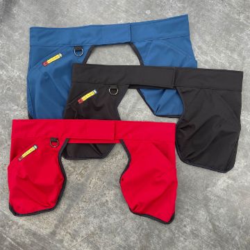 Visa detaljer för Cookie Belt® hundträningsbälte Rött, svart och blått hundränarbälte