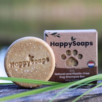 Visa detaljer för HappySoaps hundschampokaka - Lång päls HappySoap schampokaka till hundar med lång päls