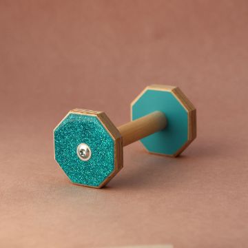 Visa detaljer för Lydnadsapport LG - MINI Larz Glitterz turkosglitter Glittrig lydnadsapport från LG.