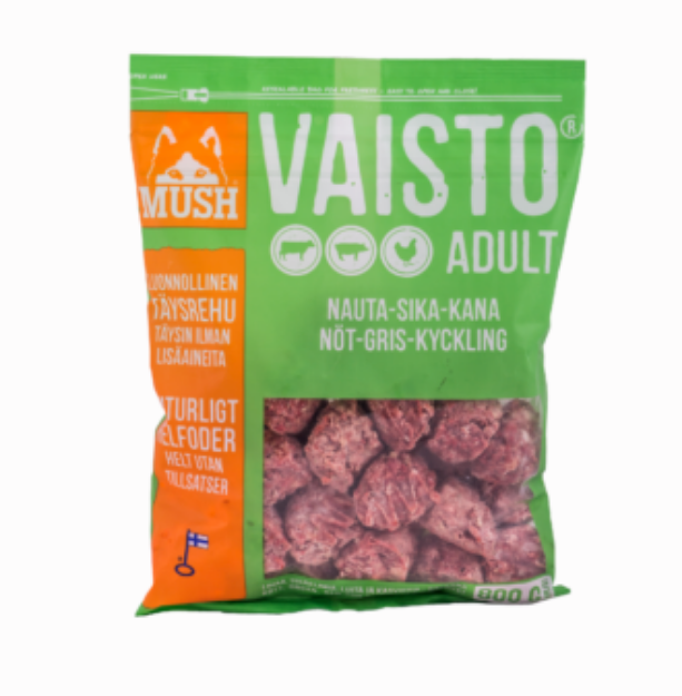 Bild på MUSH Vaisto® GRÖN 0,8 kg fryst helfoder