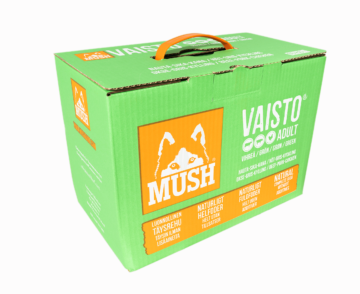 Visa detaljer för MUSH Vaisto® GRÖN 10 kg fryst helfoder Bild på MUSH Vaisto® GRÖN 10 kg fryst helfoder