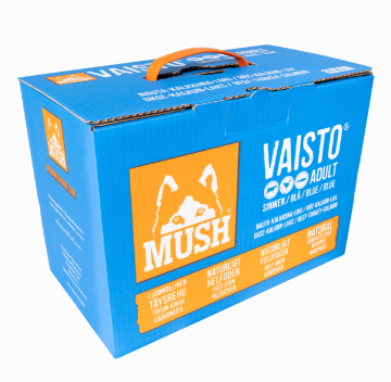 Visa detaljer för MUSH Vaisto® BLÅ 10 kg fryst helfoder Bild på MUSH Vaisto® BLÅ 10 kg fryst helfoder