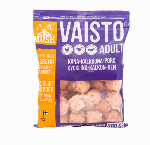 Bild på MUSH Vaisto® LILA 0,8 kg fryst helfoder