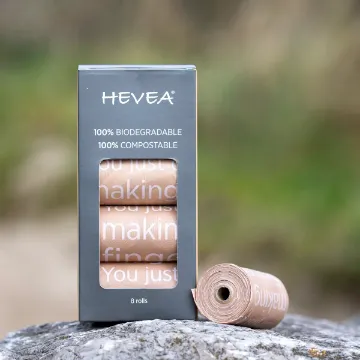 Visa detaljer för  Hundbajspåsar biologiskt nedbrytbara - Hevea Komposterbara bajspåsar från Hevea