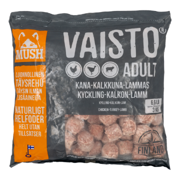Mush grå kommer som runda bullar.