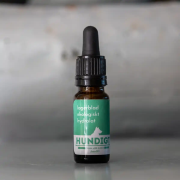Visa detaljer för Lagerblads-hydrolat Nose Work, Florihana 10 ml Lagerbladshydrolat från Crearome i brun flaska med pipett.