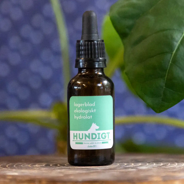 Lagerblad hydrolat till Nosework till nosework i 30 ml brun flaska.