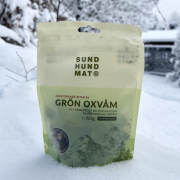 Grön oxvåm från Sundhundmat, ett probiotiskt belöningsgodis