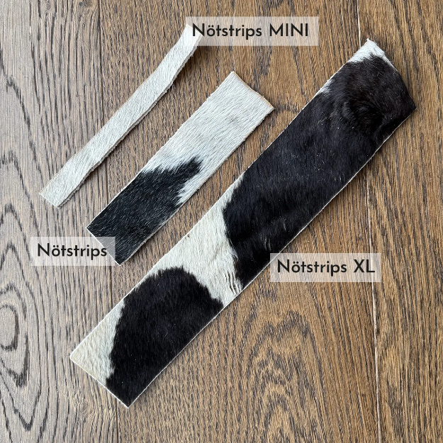 Njord nötstrips i tre olika storlekar. Just detta är en 10-pack med Nötstrips MINI