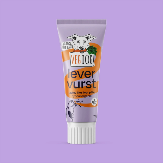 Veganskt hundgodis på tub